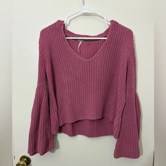 Free People Bell Sleeve Sweater Size S - Picture 3 of 7